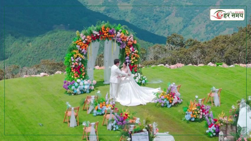 चीनमा विवाह गर्न अलग्गै गन्तब्य, आकर्षित हुँदैछन् जोडीहरू