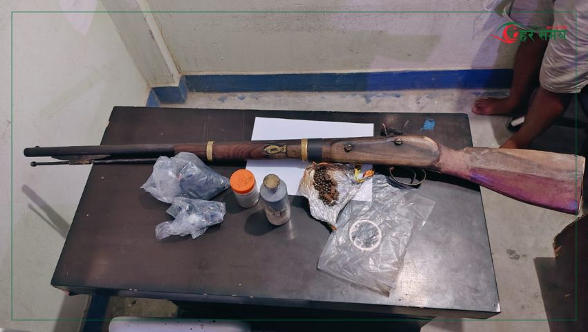 सर्लाहीमा भरुवा बन्दुकसहित एक जना पक्राउ