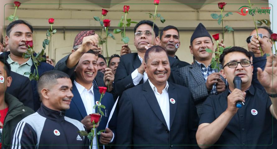 विप्लवलाई चुनाव चिन्ह गुलाफको फूल