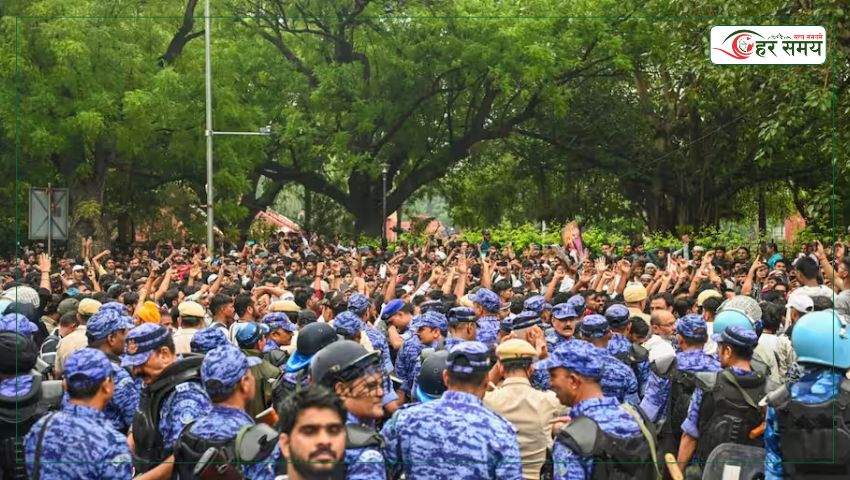 ‘चलो संसद’ मार्चले तनाव, संसद भवनबाहिर अश्रुग्यास र लाठीचार्ज