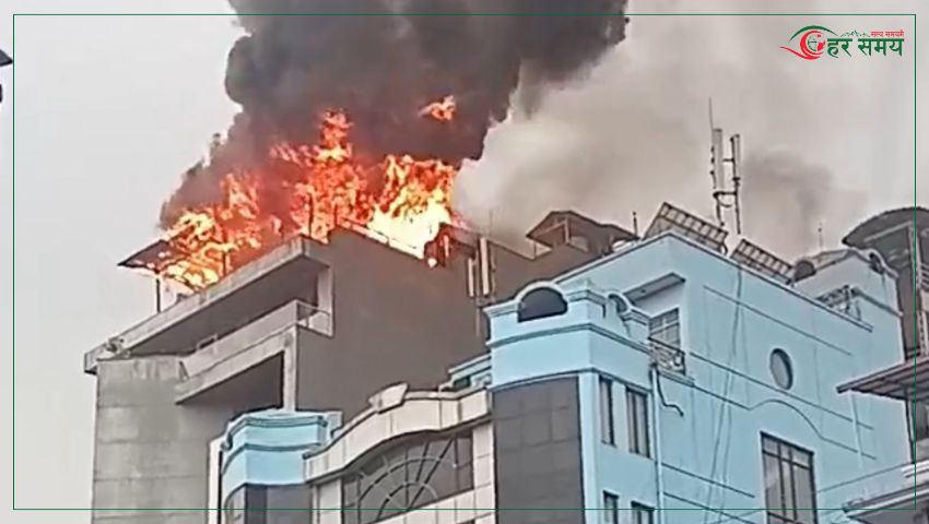 ललितपुरको दाउरा थकाली रेस्टुरेन्टमा आगलागी