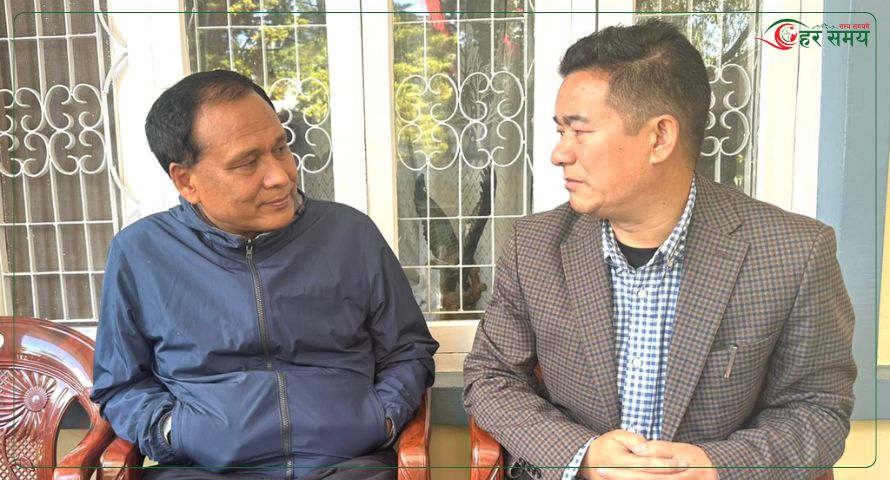 हेलम्बुमा अध्यक्ष निमाले मन्त्री घिसिङलाई भने - विगतका सम्झौताहरु कार्यान्वयन गर्नू, पानी लैजानू