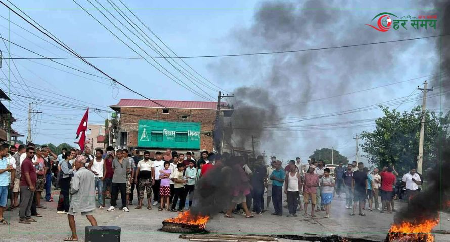 हेटौँडा १६ मा जेनजी पुस्ताको आन्दोलन, सडक अवरुद्ध