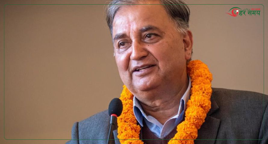 एमाले अध्यक्षमा ईश्वर पोखरेलको उम्मेदवारी घोषणा