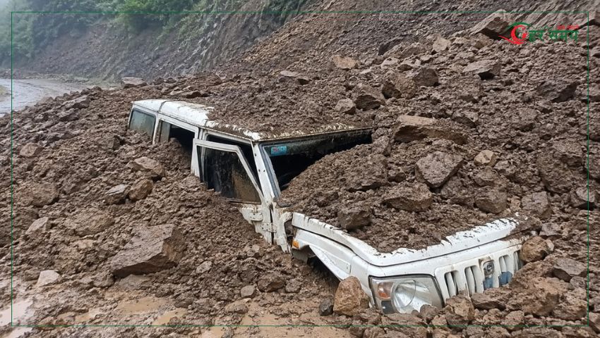 पहिरोले पुरेको जीपसहित यात्रुको उद्धार