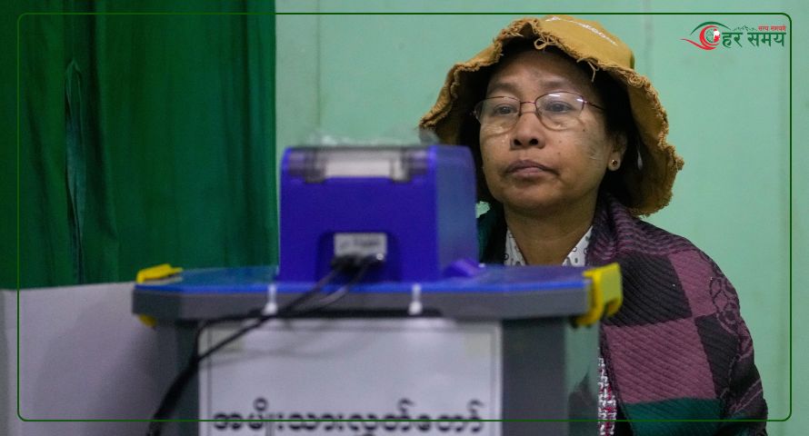 म्यान्मामा सेनाले सत्ता कब्जा गरेपछि पहिलो पटक निर्वाचन