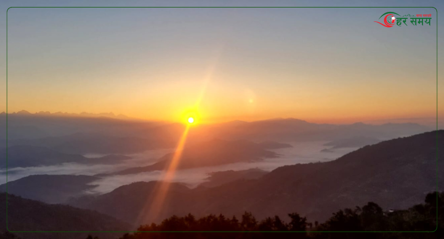 पुस ९ : नगरकोट बाट देखिएको सूर्योदय