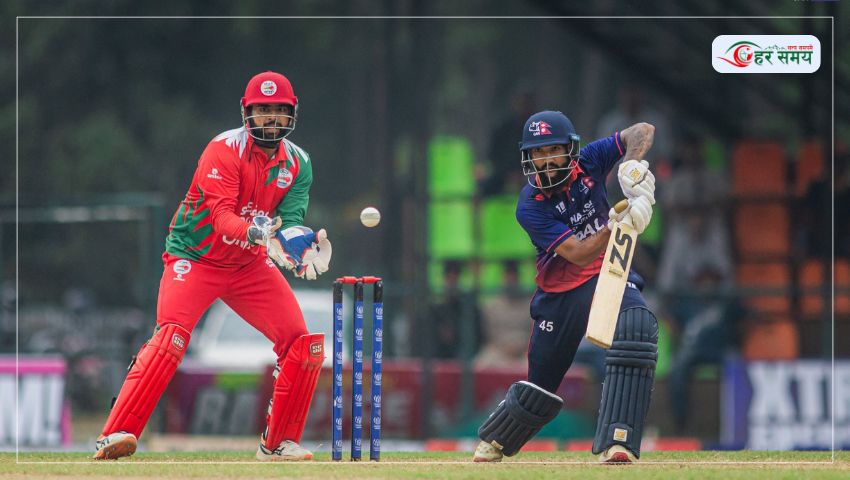 वर्षाले प्रभावित खेलमा ओमानसँग नेपाल १०२ रनले पराजित