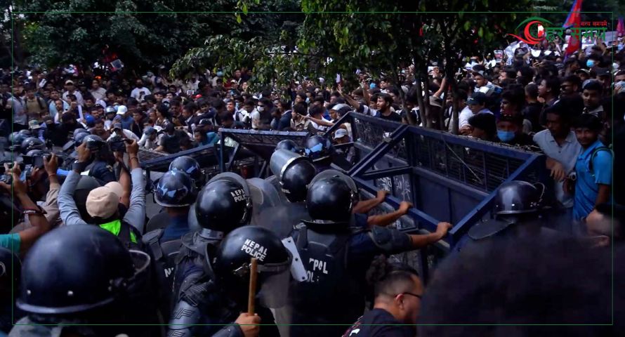 जेनजीको आन्दोलनमा प्रहरीले गोली चलायो