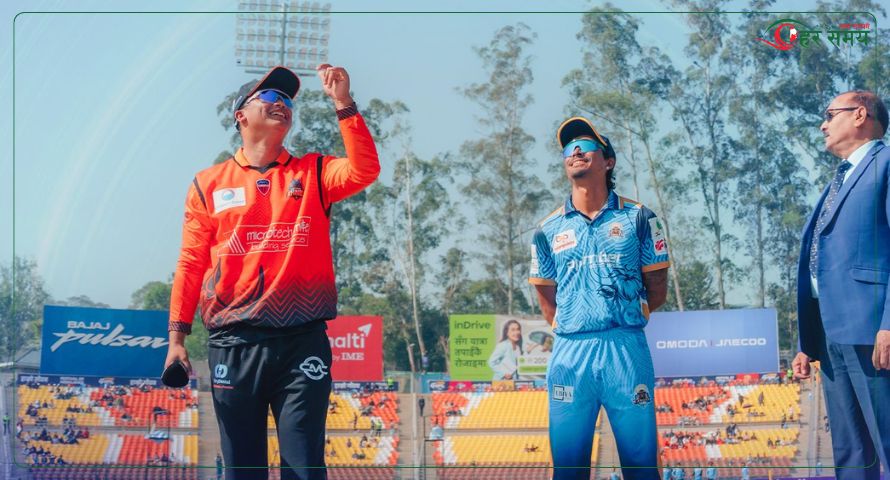 कर्णाली याक्सले चितवन राइनोजविरुद्ध ब्याटिङ गर्दै