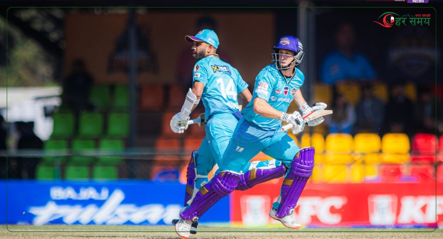 काठमाडौं गोर्खाजले चितवन राइनोजलाई दियो १४३ रनको लक्ष्य