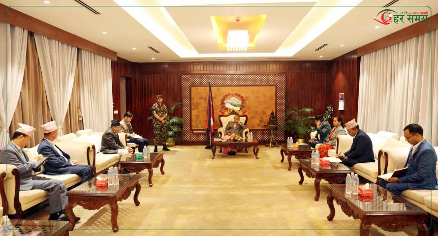 प्रधानमन्त्री कार्कीसँग संघीय संसदका पदाधिकारीहरूको भेटवार्ता 