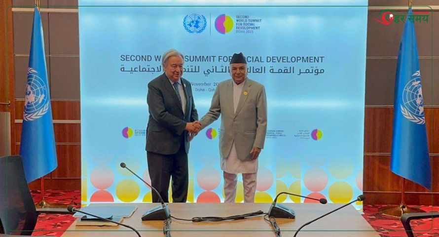 राष्ट्रपति पौडेल र राष्ट्र संघका महासचिव गुटेरेसबीच शिष्टाचार भेटवार्ता