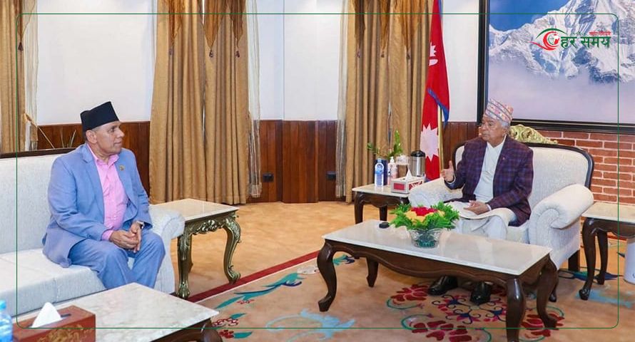 राष्ट्रपति पौडेलसँग अध्यक्ष दाहालको भेटवार्ता