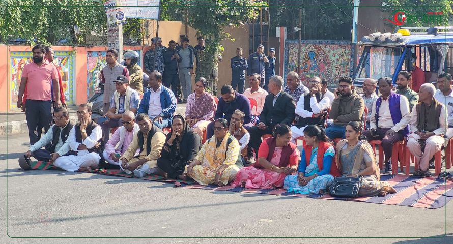 ७ दलको विरोध प्रदर्शन आज पनि जारी