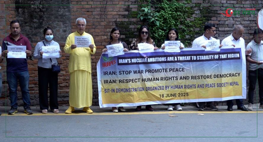 सरकारले नेपाली नागरिकलाई इजरायल पठाएको भन्दै शान्ति समाज धर्नामा [भिडियो]