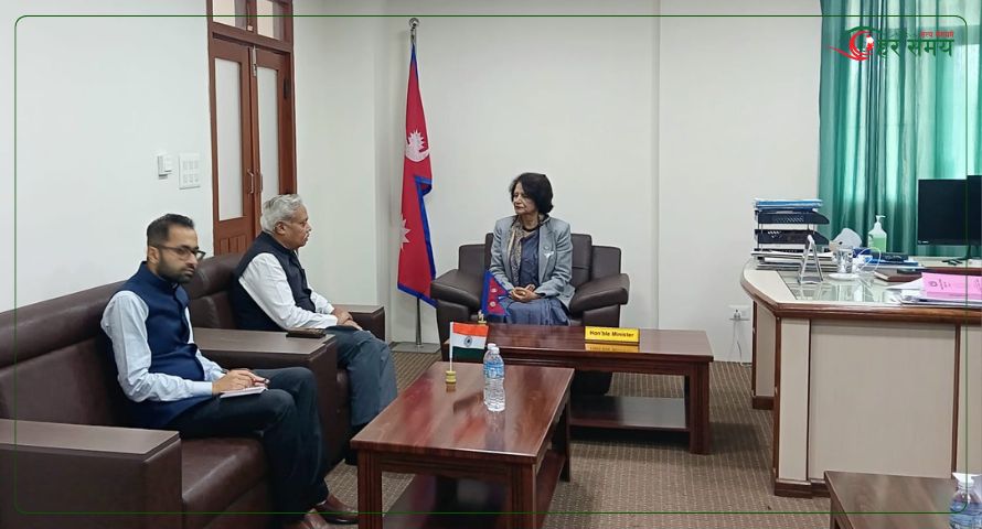 स्वास्थ्य मन्त्री गौतमसँग भारतीय राजदूतको शिष्टाचार भेट