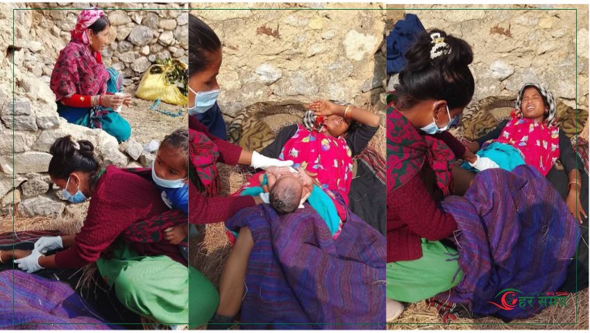 बाजुराकी दोइलाले बाटोमै जन्माइन् बच्चा