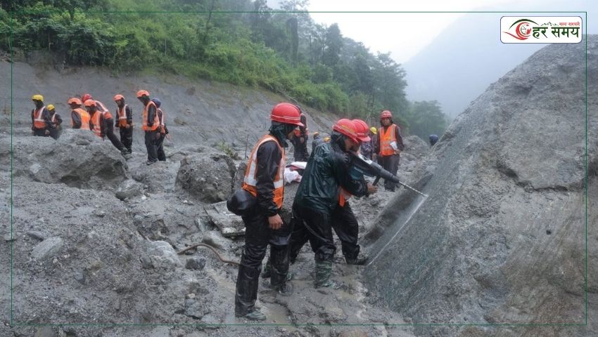 त्रिशूली ३ 'ए' को टनेलको मुख खोल्न ८२ सुरक्षाकर्मी परिचालन, भारतीय टोली पनि पुग्यो
