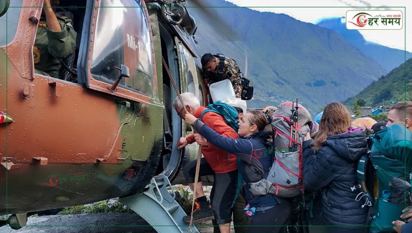 बुढीगण्डकी बाढी : ९५ जनाको उद्धार, नौ विदेशी नागरिकसहित ३५ जनालाई काठमाडौं ल्याइयो