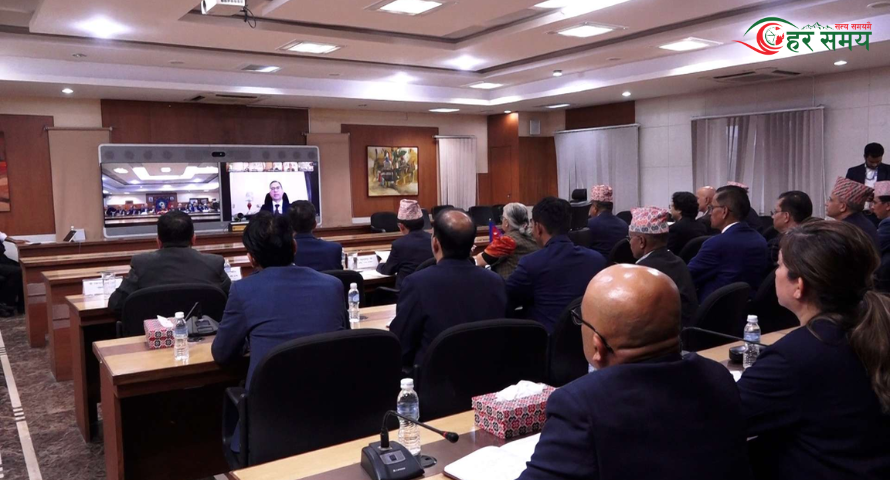 समसामयिक विषयमा विदेशमा रहेका नेपाली राजदूतहरूसँग प्रधानमन्त्रीको भर्चुअल बैठक (भडियोसहित)